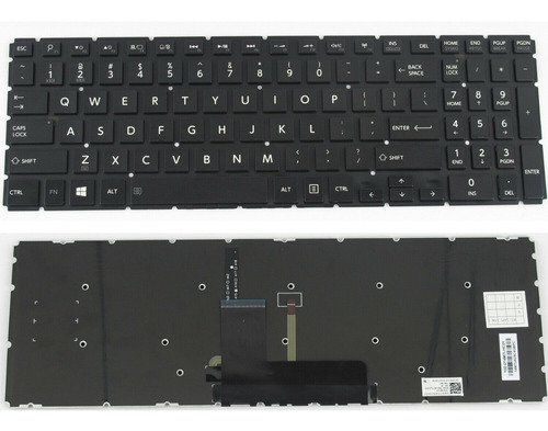 Teclado Toshiba P55w P50w S55-c L50b L50d-b L50t Retroilumin