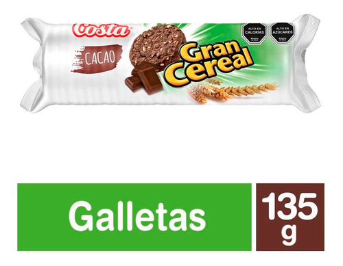 Costa galleta Gran Cereal Fibra cacao 135gr