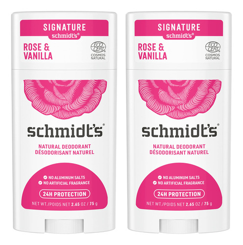 Schmidt's - Desodorante Natural Unisex Rose And Vanilla, Sin