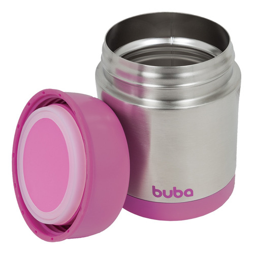 Pote Térmico 350ml Com Parede Dupla Rosa - Buba