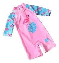 Comprar Hermosa Ropa De Baño Rosado Flamengo Bebe Niñas