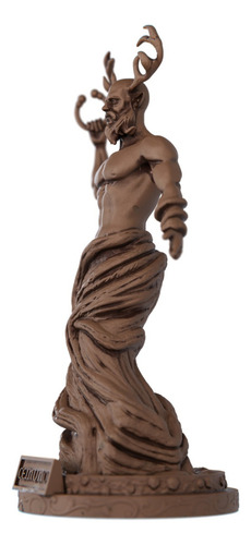 Estatua Deus Cernuno Celta Wicca - Estatueta Cernunnos Cor Cor Madeira