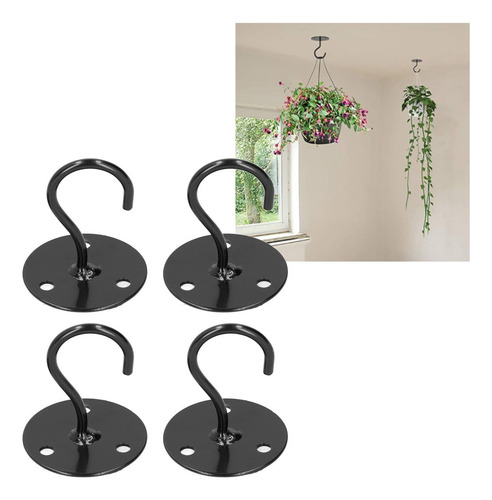 T Conjunto De 4 Cabides De Teto Em Ferro Forjado Para Montar