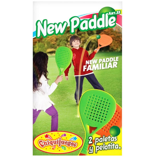Paletas Paddle Infantil Familiar X2 + Pelota Juegosol +3 Año