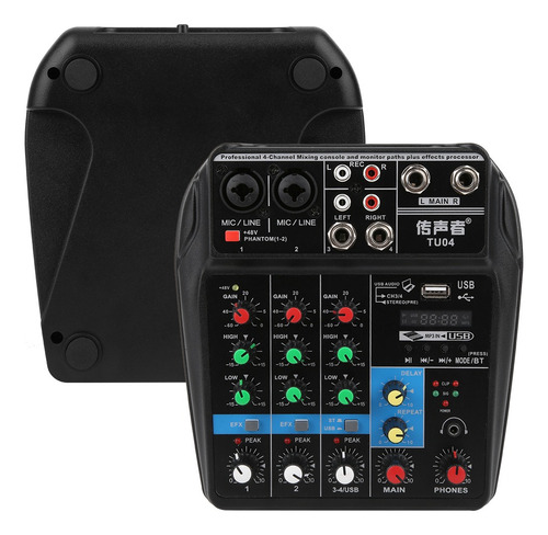 Consola Louder De Mezcla Mezclador De Sonido De 4 Canales