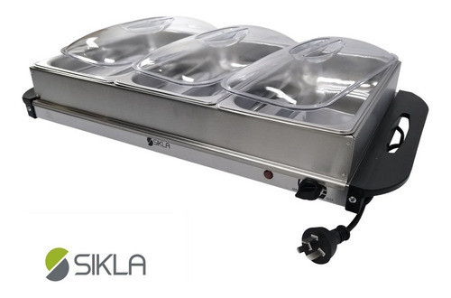 Buffetera Mantenedor Comidas Calientes Chafing 3 Bandejas
