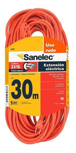 Sanelec (2387) Extension Uso Rudo Cal.16 30 Mts.