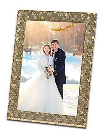 Mimosa Momentos Hexagon Sparkling Metal Picture Frame 26blv