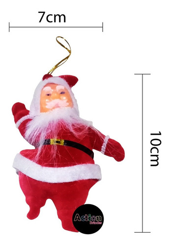 Imagem 3 de 4 de Enfeite De Natal Papai Noel - Kit 6 Unidades