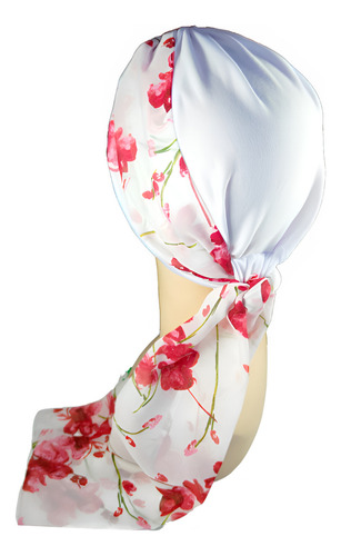 Turbante Gorro Para Mujer C/banda Oncológico Quimio. Tyamia Color Blanco Estampado
