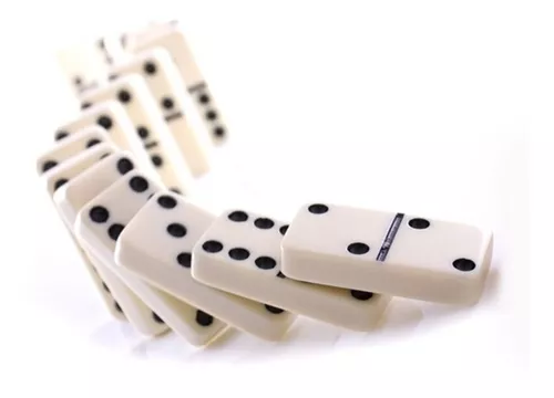 Jogo Domino de Osso Profissional Grande 54x27x12mm Com Estojo 28