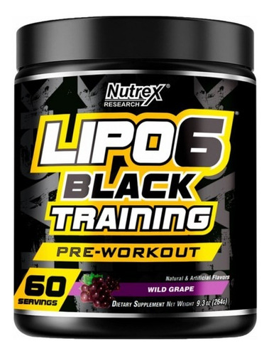 Lipo 6 Black Training Nutrex 60serv Pre Entreno Envio Gratis