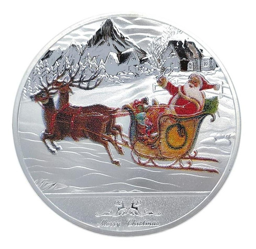 Imagen 11 de 12 de Moneda Conmemorativa De Navidad Plata X4