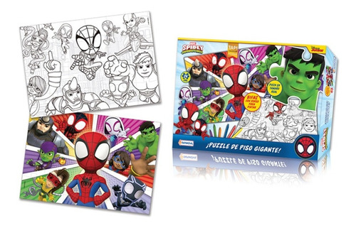 Puzzle De Piso 24 Piezas Gigante Spidey Tapimovil 3312