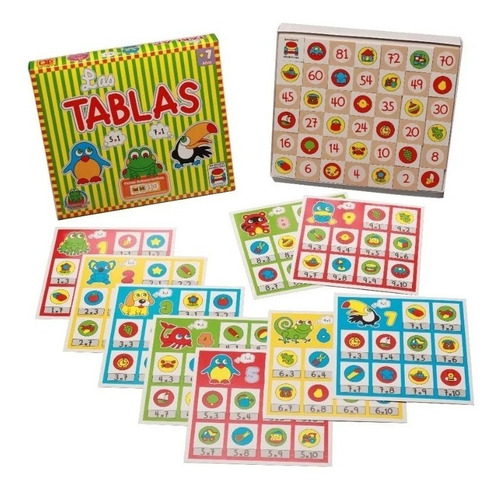 Juego De Mesa Madera Las Tablas De Multiplicar