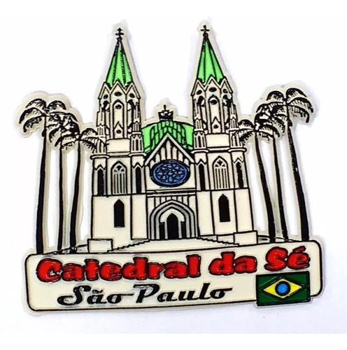 Imã De Geladeira Catedral Da Sé São Paulo Brasil Souvenir