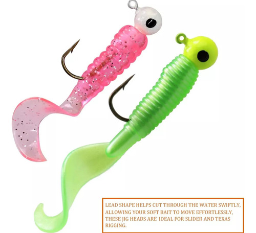 17 Señuelos Pesca Vinilos Adkar Articulos De Pesca 6g 7cm