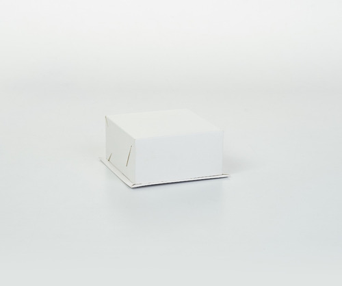 Imagen 2 de 5 de Caja Base Bandeja + Tapa 13 X 13 X 6,5 Cm (x50 U.) Tortas Tartas Postres Porciones Individuales Bauletto