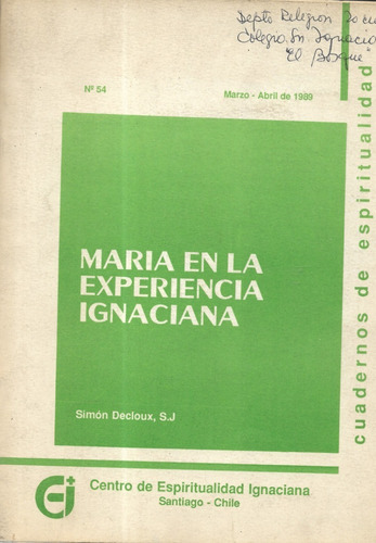 María En La Experiencia Ignaciana / Simón Decloux / N° 54