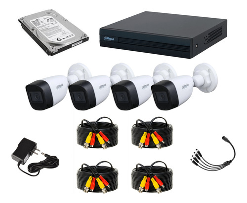 Kit Dahua Xvr1b04-i/4-hfw1209-cn-led+ Hd 1tb Dist Mextec
