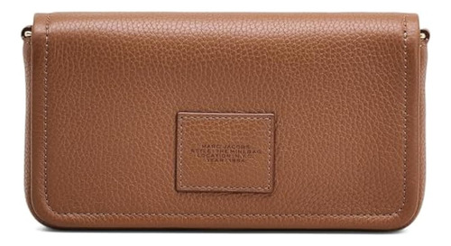 Bolsa Marc Jacobs The Leathermini Bag Acabado De Los Herrajes Oro Color Camel Correa De Hombro Camel Diseño De La Tela Lisa