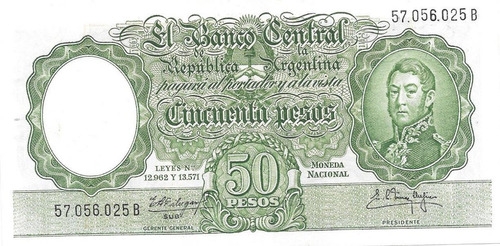 Billete 50 Pesos Moneda Nacional Bottero 2004 Excelente+