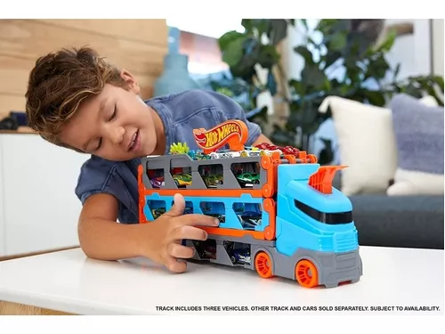 Pista Hot Wheels City - Speedway Hauler - Caminhão com Pista de