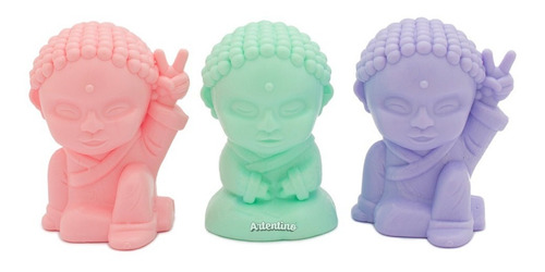 Imagen 2 de 7 de Pack 6 Buda Portasahumerio Pastel Souvenir Deco Pastel