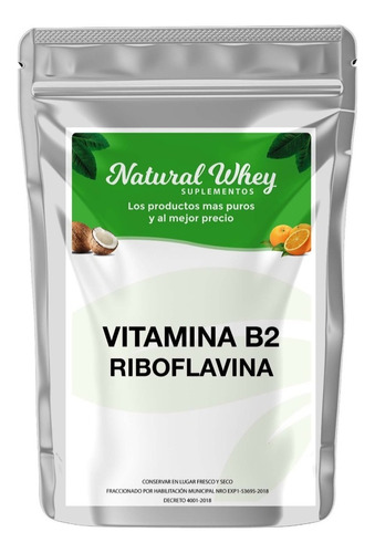  Vitamina B2 Riboflavina Pura  50 Gramos 