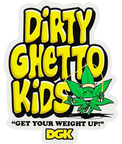 2 Stickers Dgk Get Your Weight Up Adesivo De Skate Importado