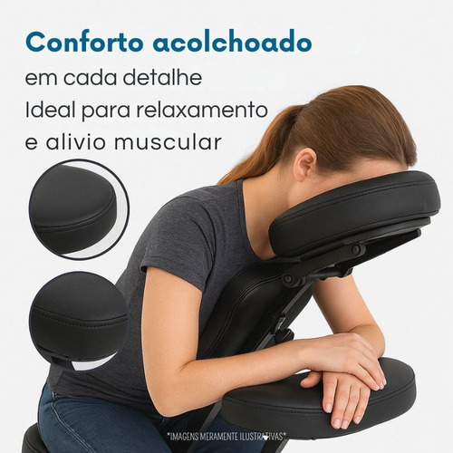 Cadeira Massagem Dobrável Portátil Quick Massage Fácil Uso