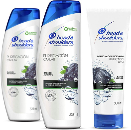  Kit 2 Shampoo + Acondicionador Head & Shoulders Carbón Activado