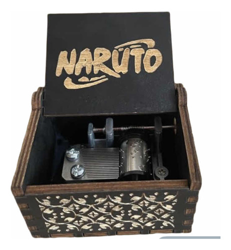 Caja Musical Manivela Naruto Negra