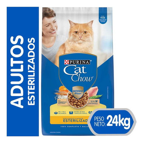 Purina Cat Chow Adulto Esterilizado Con Defense Plus 24kg Np