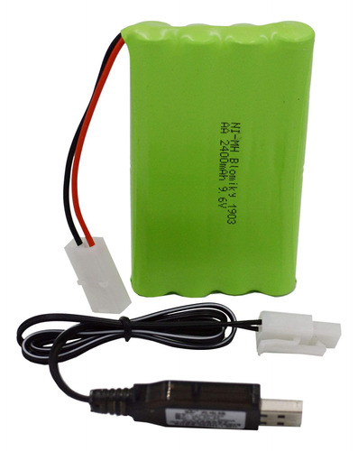 2 X 1800mah Recargable 9.6v Ni-mh Batería Para Rc Racing Coc