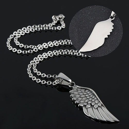 Imagem 3 de 5 de Colar Masculino Com Pingente Asa De Anjo