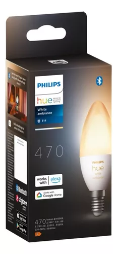 Comprar Bombilla Inteligente 4W E14 White Ambiance de Philips Hue