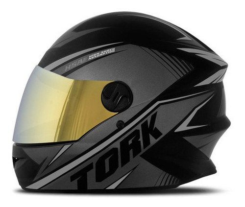 Capacete Pro Tork R8 Viseira Iridium Dourada