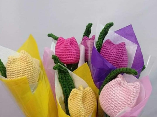 Tulipanes A Crochet