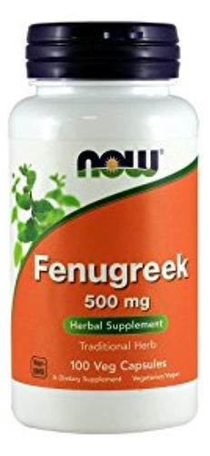 Now Foods Fenugreek 500mg, 100 Capsules (pack Of 3)