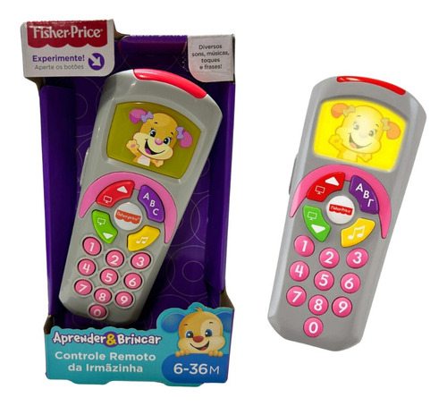 Controle Remoto Cachorrinho Aprender - Rosa - Fisher Price