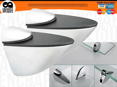 Imagen 1 de 7 de Soporte Vidrio Repisa Pelicano Xl (par)