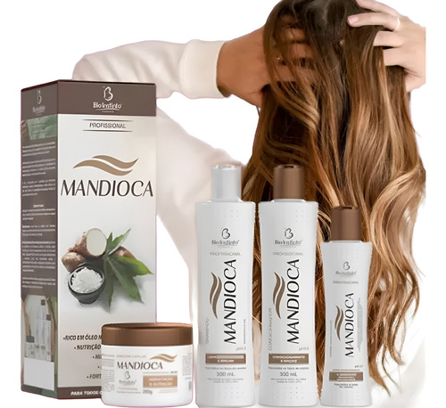 Kit Capilar Profissional Shampoo Mandioca Bio Instinto