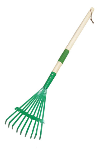 Ancinho De Folhas Para Jardim, Resistente Com Cabo De