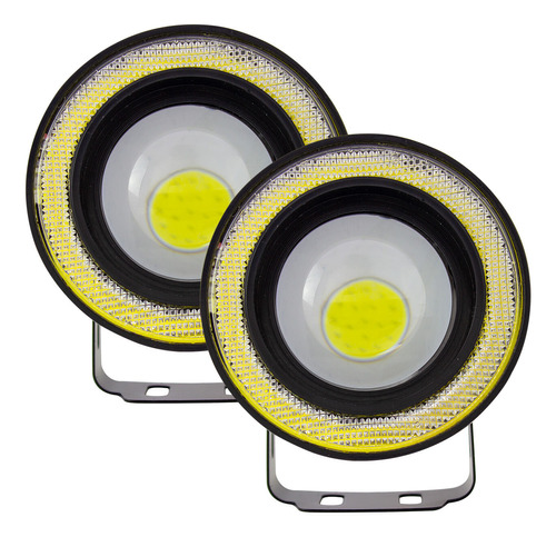 2 Faros Led Ojo De Ángel Blanco 3.5 Pulgadas Tunelight 10w