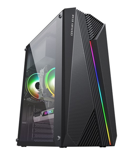 Case Gamer Century Star,argb Strip, Mod:cas-0003, Negro Jwk