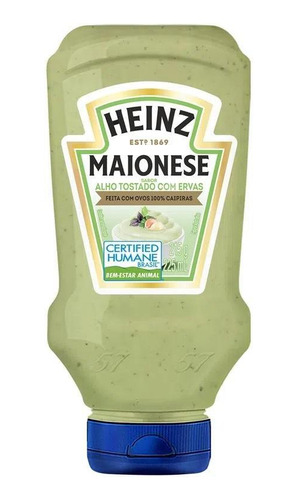 Maionese Alho Tostado Com Ervas Heinz Squeeze 215g