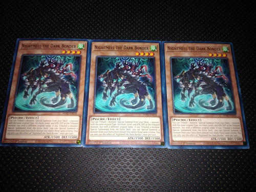 Set 3 Cartas Yugioh Nightmell The Dark Bonder Pote