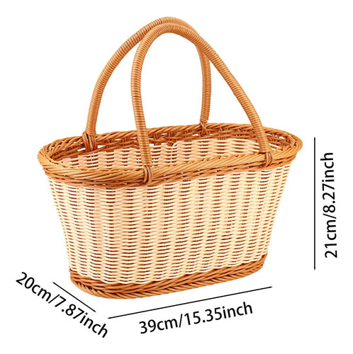 Cesta De Picnic Cestas De Flores Cesta De Recolección De