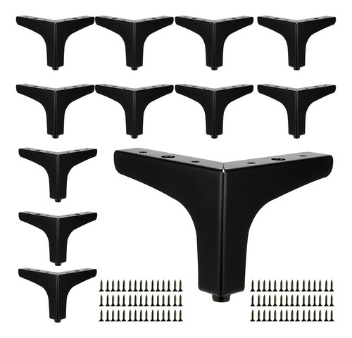 Mueble Triangulares Metal Negro, 4 Tapones, 12 Unidades